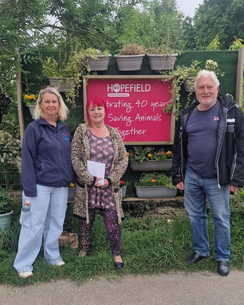 Creekmouth donating to an animal sanctuary